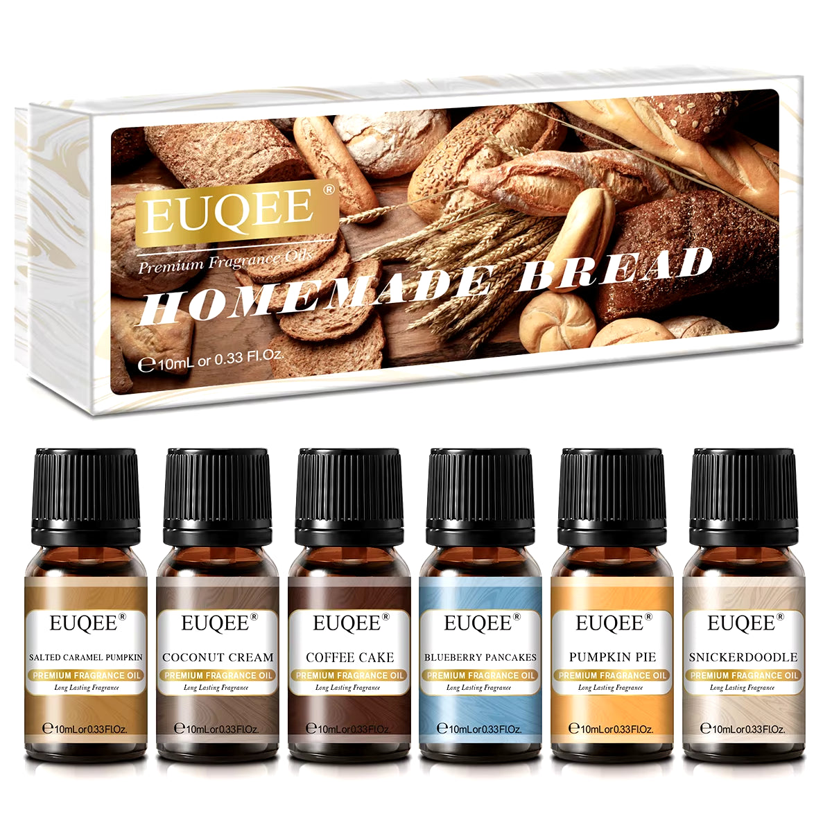 6PCS Fragrance Oils Gift Set - Pumpkin Pie, Coconut Cream,Coffee Cake, Blueberry Pancakes,Snickerdoodle,Caramel Pumpkin